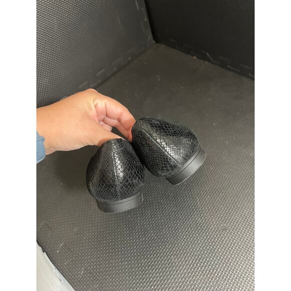 Vionic Gem Caballo Black Snake Leather Pointed Toe Ballet Flats Womens 6.5 - Picture 8 of 8